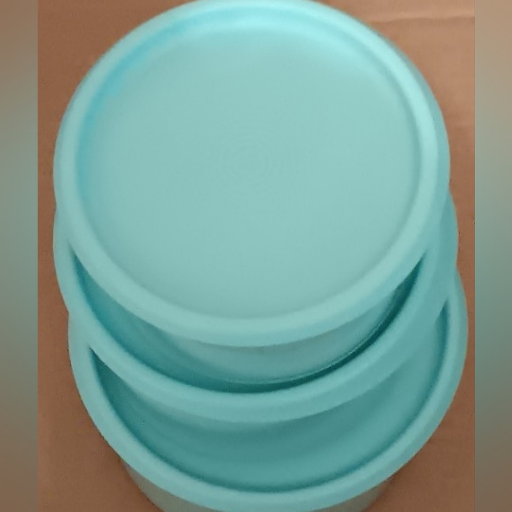 Tupperware One Touch Stacking Canister Set/3 NWT